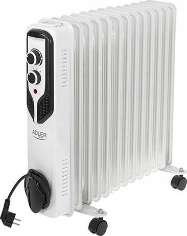Adler Grzejnik Olejowy Elektryczny 2500W 13 Żeber Kółka