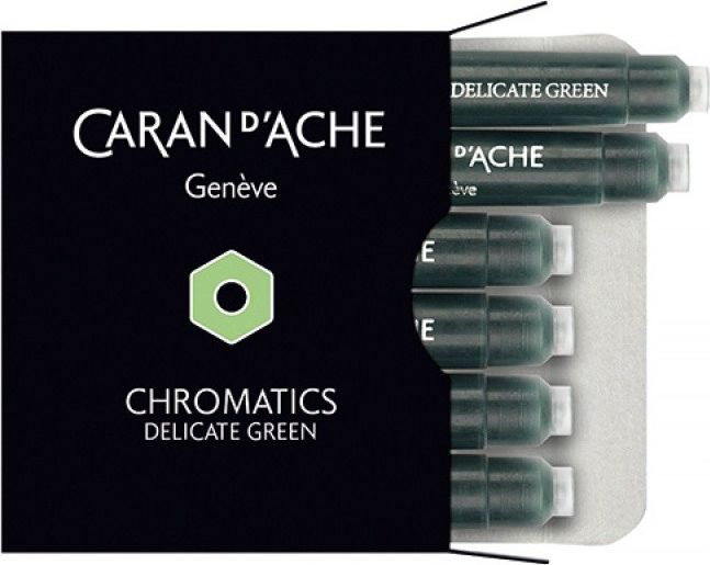Caran d`Arche Naboje atramentowe Chromatics zielone 6 sztuk