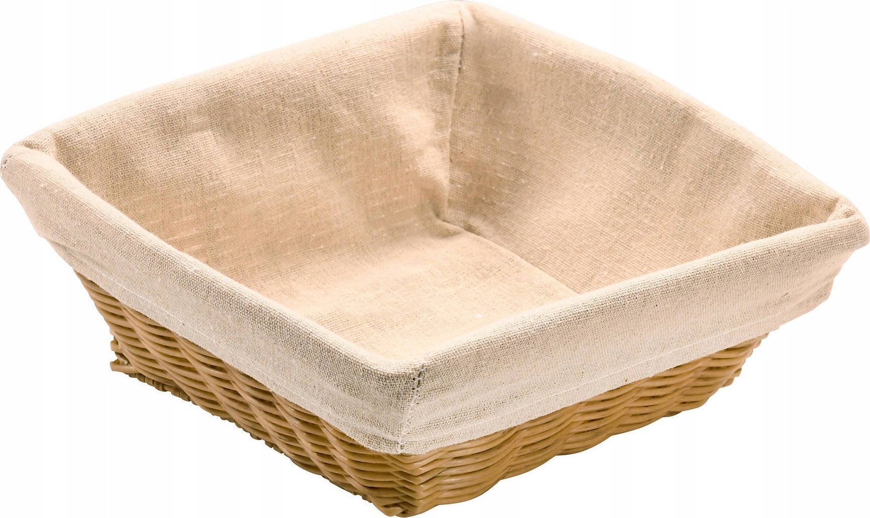 Kesper Koszyk na pieczywo z tekstylną wyściółką, 24 x 24 cm,