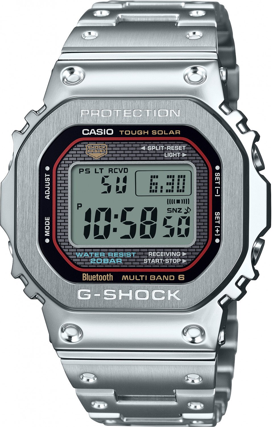 Casio G-Shock GMW-B5000D-1CER BLUETOOTH 200m srebrny