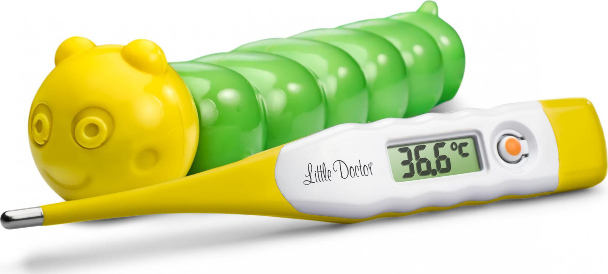 Termometr Little Doctor Flex elektroniczny + futerał gąsienica (TERM LD 302 GĄSIENICA)
