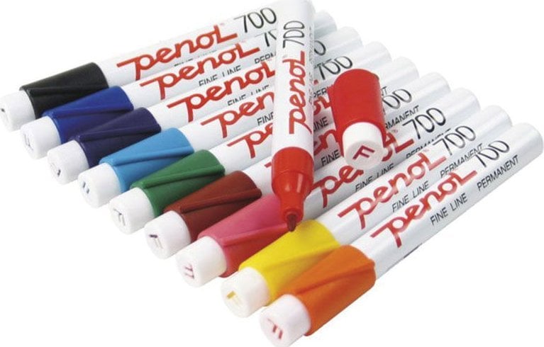 Penol Marker 700 assorteret 1,5mm rund spids 10stk/sæt - (10 stk.)