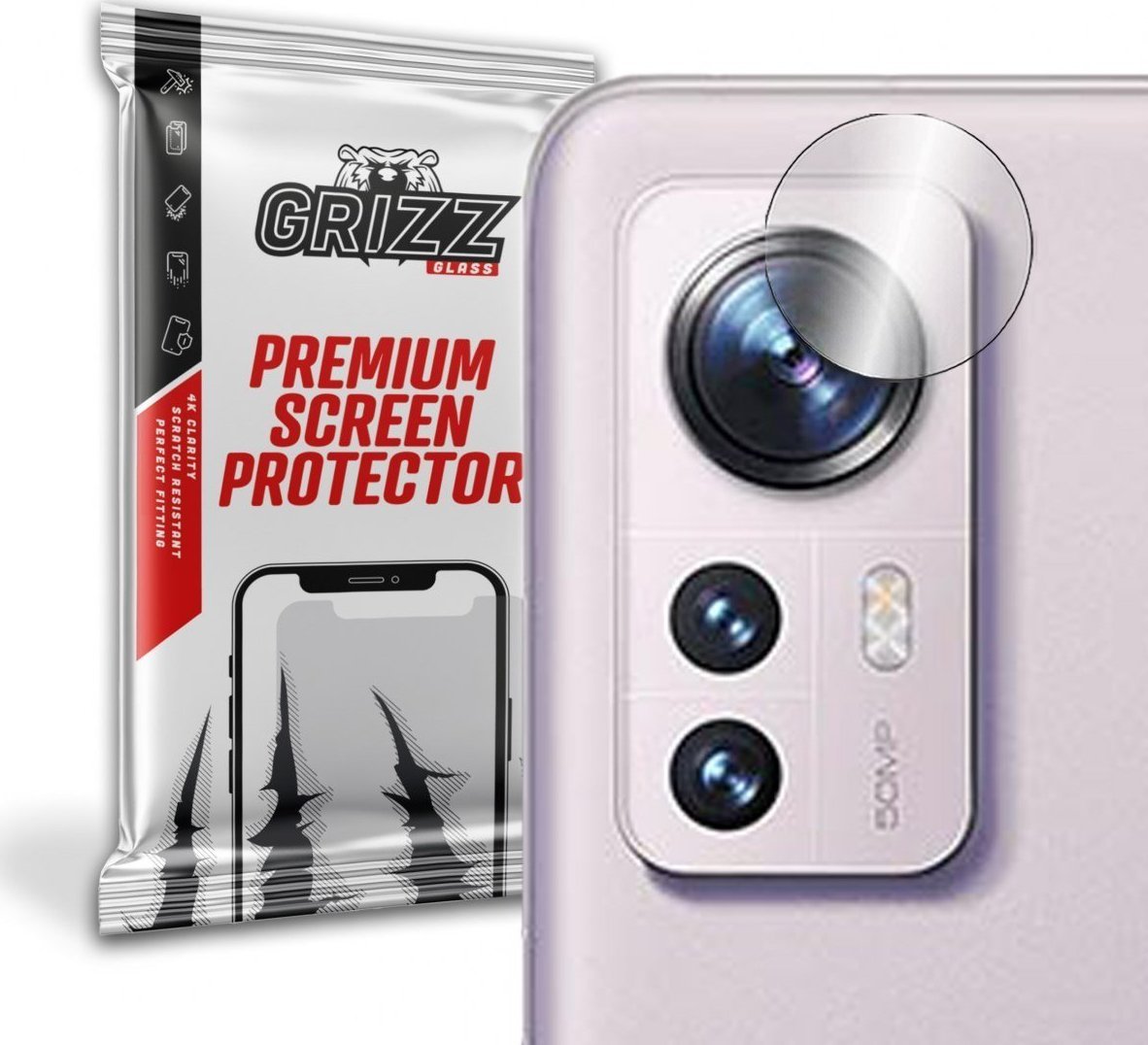 Zdjęcia - Szkło / folia ochronna GrizzGlass Szkło hybrydowe na aparat Grizz Xiaomi 12 Pro Dimensity Edition