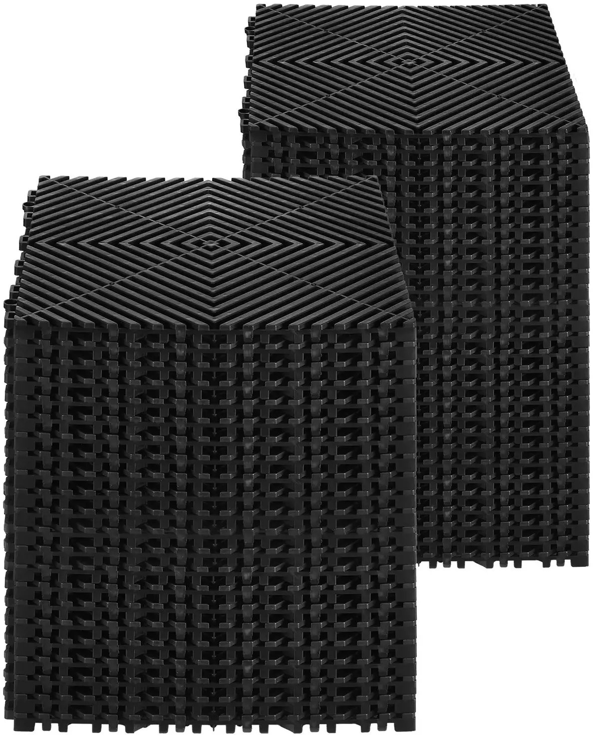 Vevor Mata drenażowa modułowa 31x31cm antypoślizgowa PP 50szt garaż ogród czarna