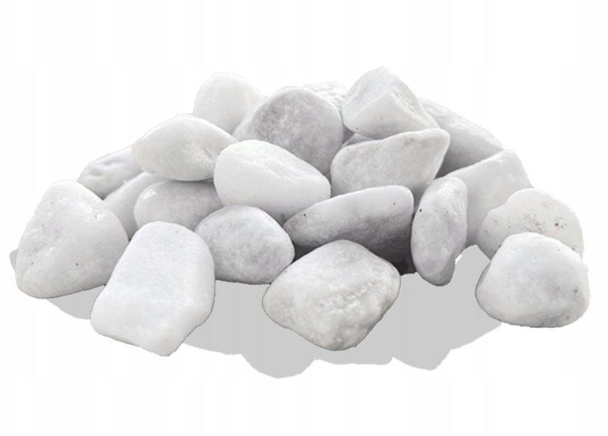 PSB Grys ozdobny otoczak dekoracyjny śnieżnobiały 6-12 cm 20 kg