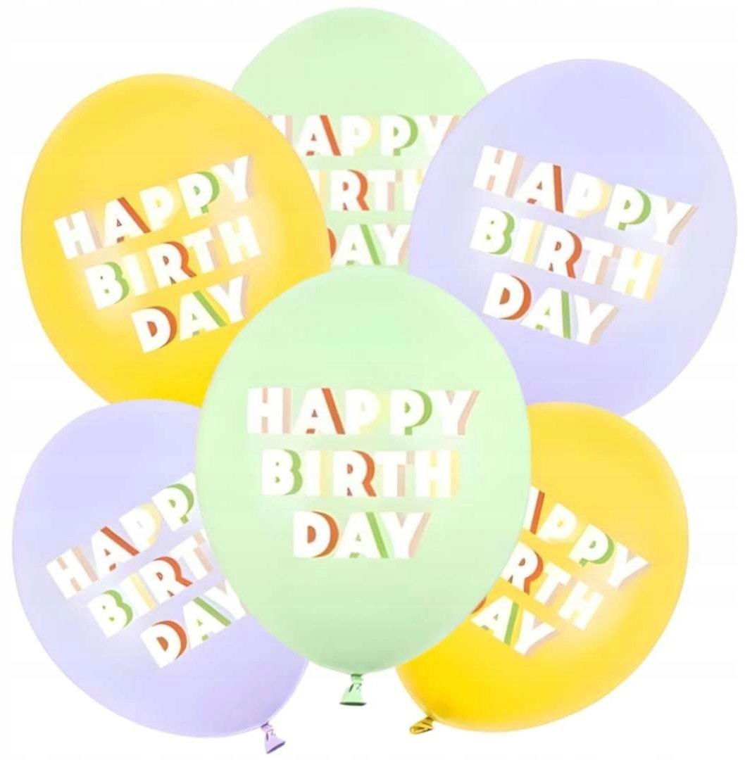 Party Deco Balony 30 Happy B-day mix A6 99722