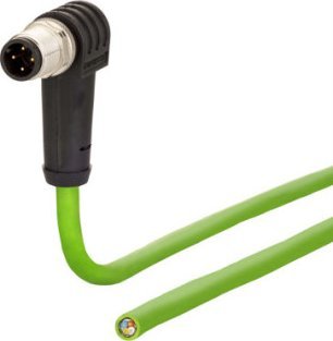 Triton Kabel połączeniowy METZ CONNECT wtyk M12 4-biegunowy kodowany D, kątowy, 10 m