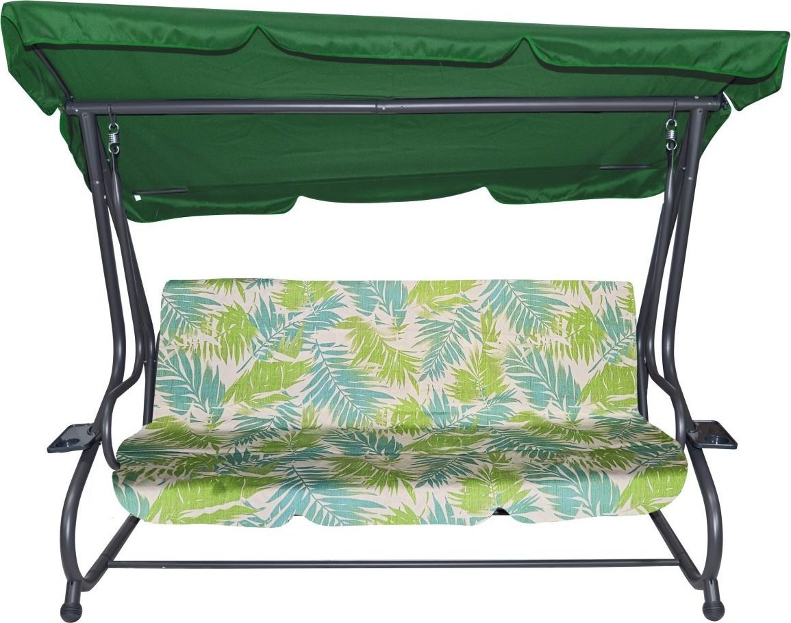 Huśtawka Ogrodowa Siedzisko Textylina 2x1 Wzór Liście Palmy