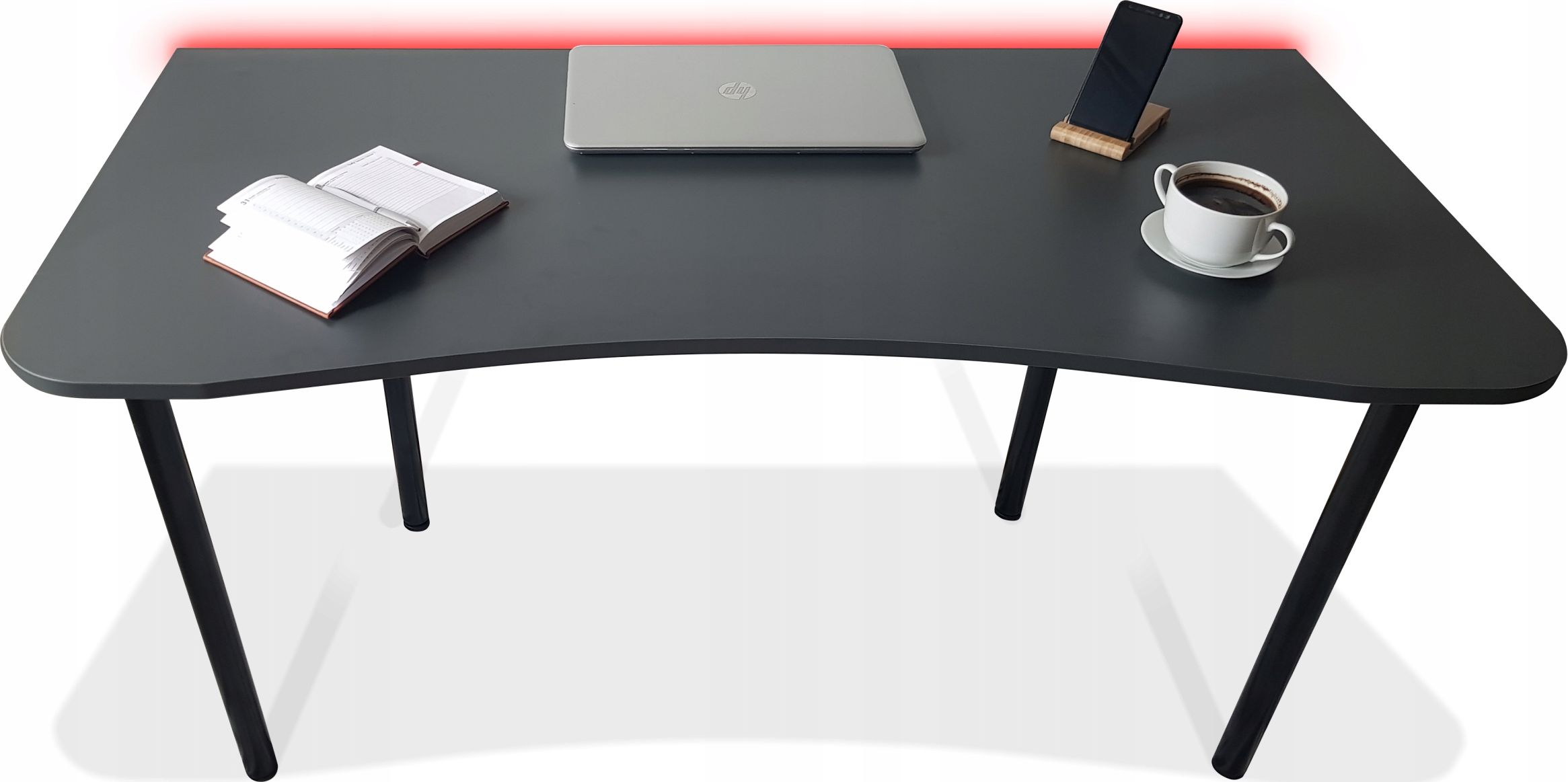 Biurko Zdesk BC-710B-Po/B-L Grafitowe 138 cmx68 cm