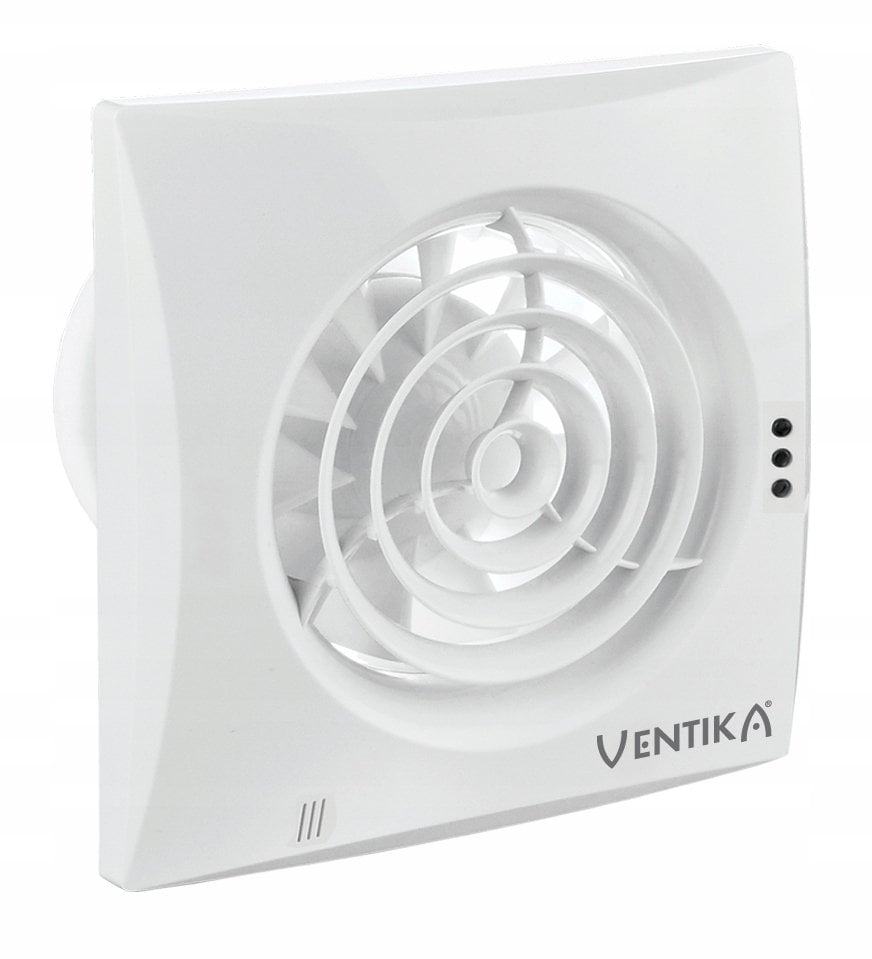 Ventika Wentylator osiowy fi100 230V 7,5W 97m3/h 25dB łożyska kulkowe biały z higrostatem ECHO D100Q...