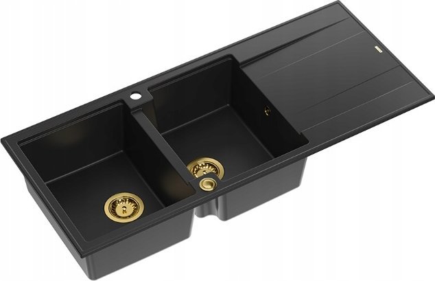 Zlewozmywak GraniteQ EVAN 121 zlewozmywak z syfonem Push To Open 2-komorowy z/o (1160x500x210; kom. ...