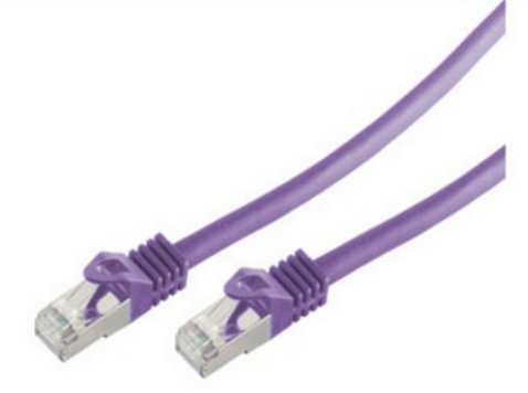 Eigenbrand shiverpeaks RJ45 kabel S/FTP PIMF Cat.7 fioletowy 1,0m