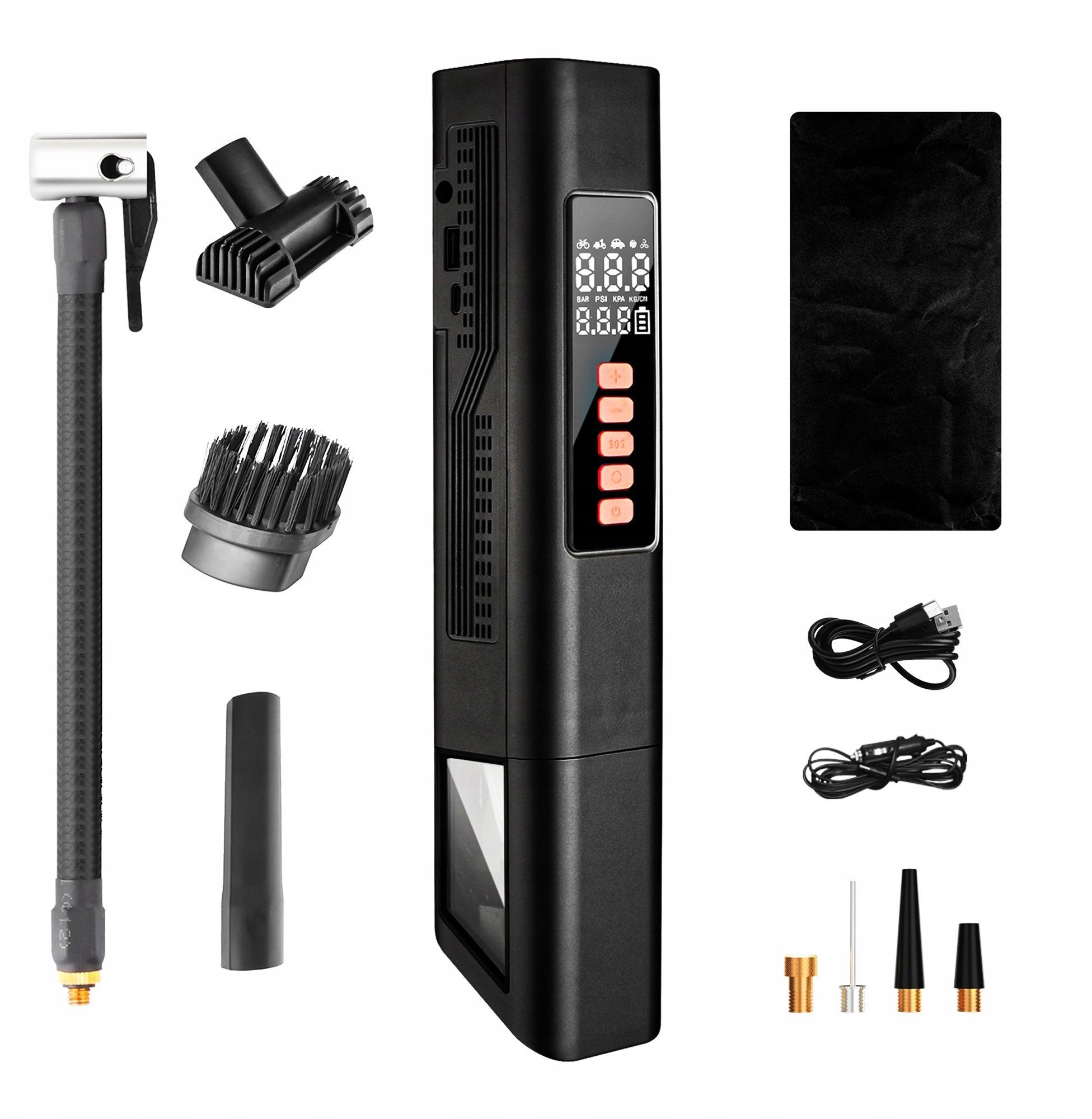Odkurzacz ręczny ExtraLink Extralink | Odkurzacz samochodowy | z kompresorem 2w1 12V USB