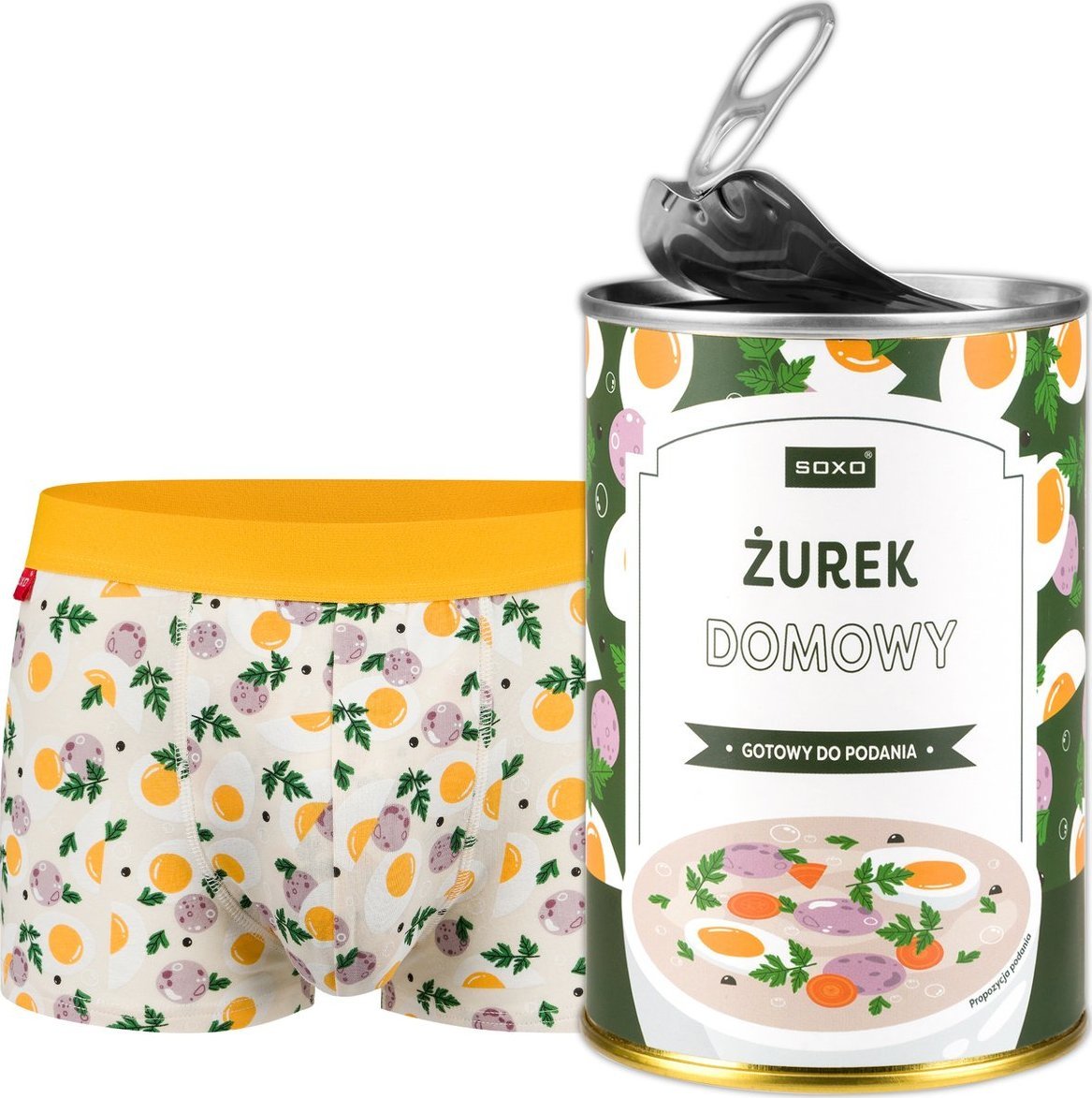 Soxo Męskie Bokserki Żurek w puszce idealny zabawny prezent dla Niego XL