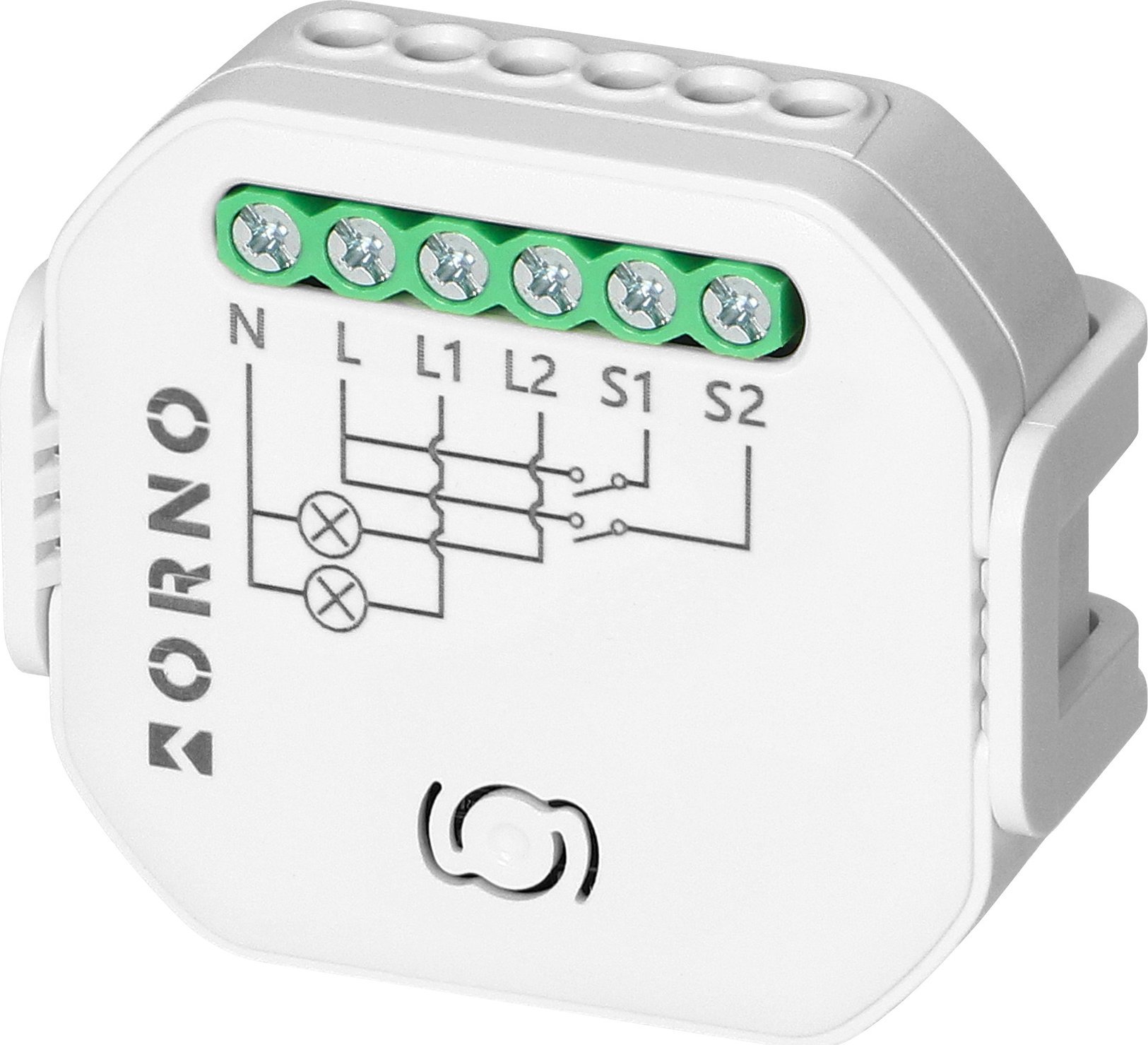 Orno Przekaźnik dopuszkowy 2-kanałowy Tuya Smart Wi-Fi+BLE