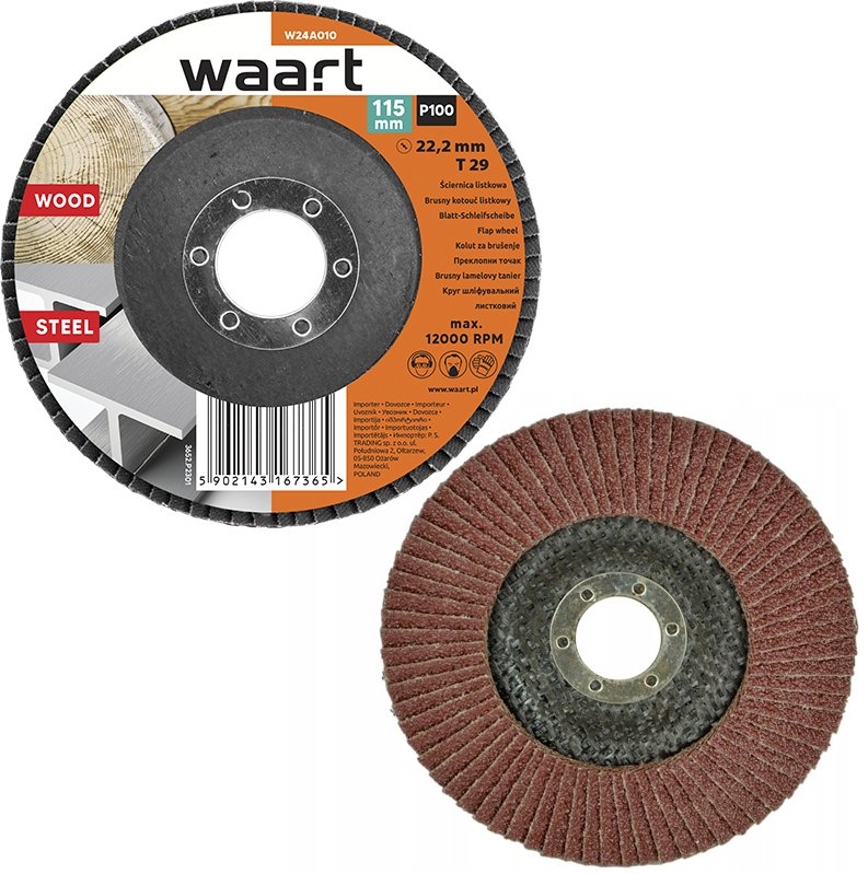 Waart WAART Ściernica listkowa 115mm P100 lamelka do szlifierki stal metal