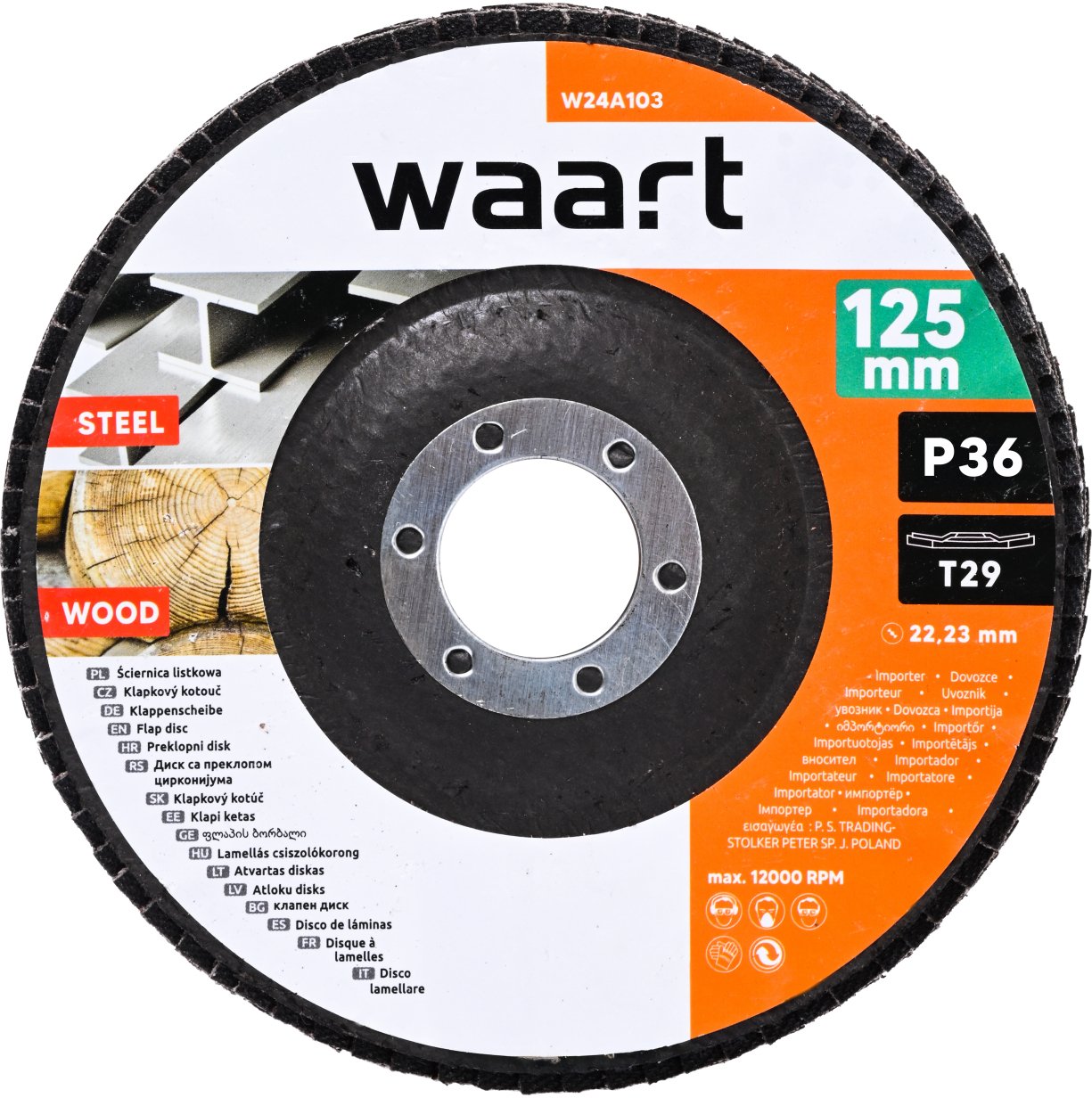 Waart WAART Ściernica listkowa 125x22.2 mm P36 agresywne szlifowanie