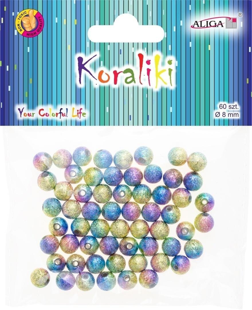 Aliga Koraliki plastikowe 8mm 60szt