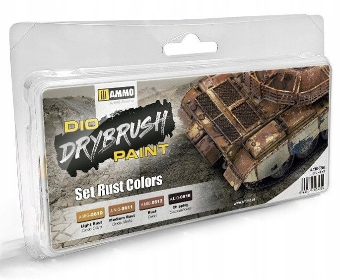 Ammo : DIO Drybrush Paint - Set Rust Colors