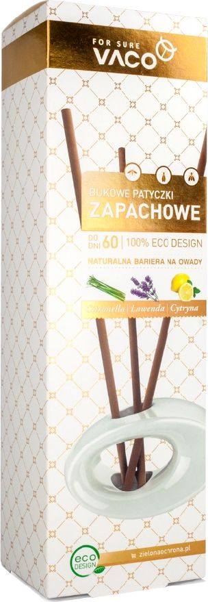 Vaco VACO_Bukowe patyczki zapachowe Cytronela Lawenda Cytryna 3szt
