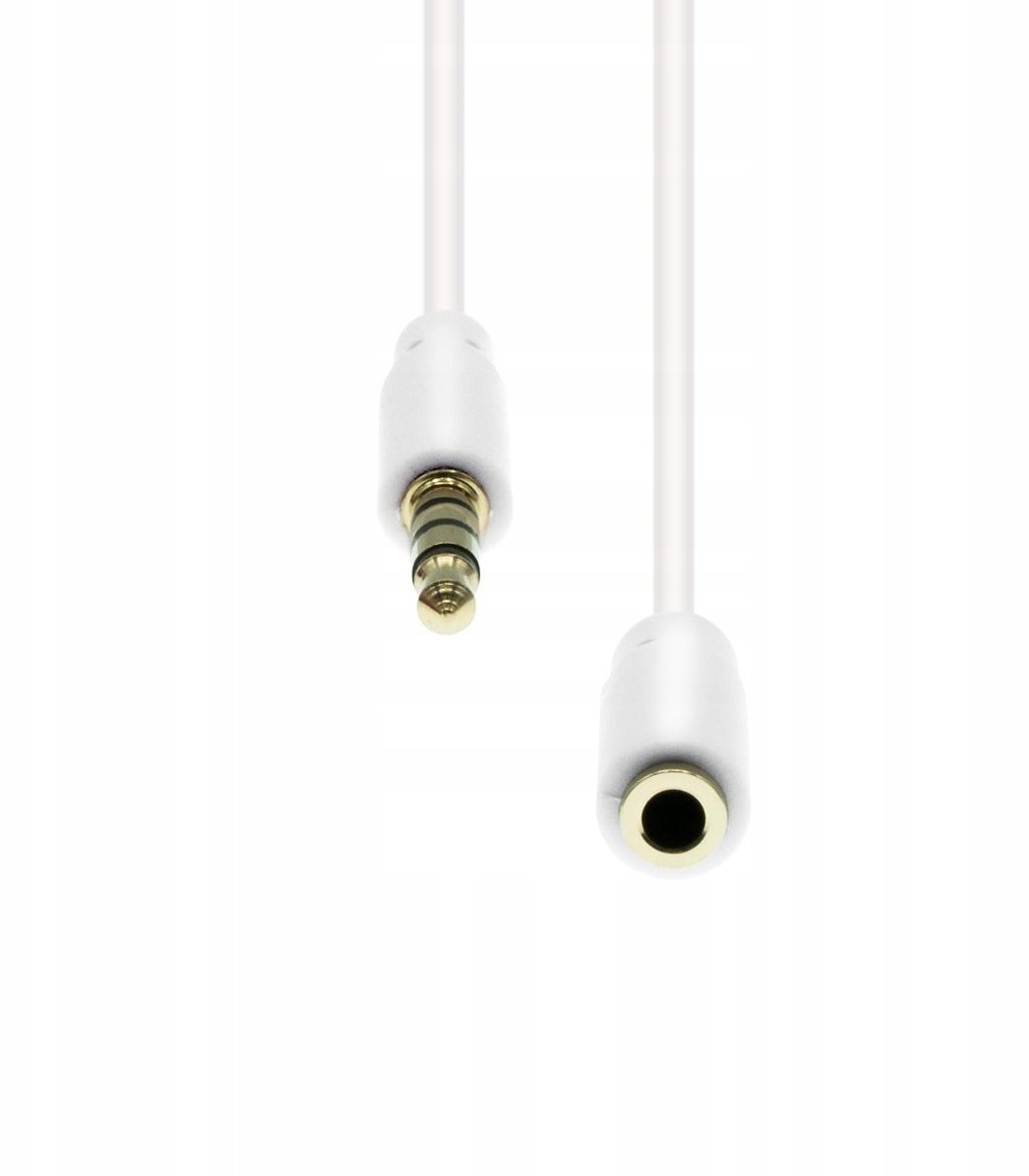 Kabel ProXtend Mini-Jack 4-Pin Slim Extension Cable White 10M