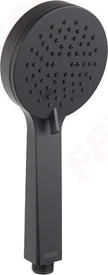 Słuchawka prysznicowa Ferro RĄCZKA NATRYSKU FERRO VIGO 3 FUNK. CZARNA