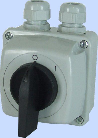 Elektromet Łącznik krzywkowy 0-1 3P 25A IP44 Łuk E25-13 w obudowie (952511)
