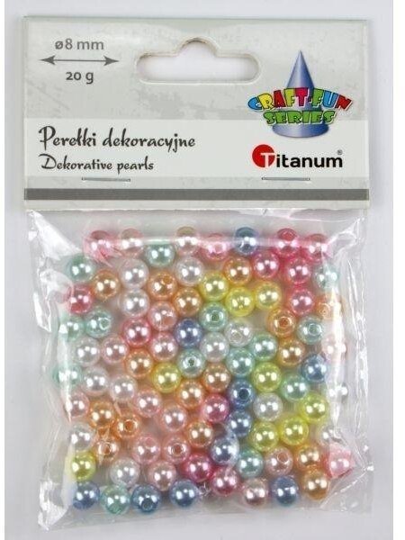 Teka Koraliki plastikowe perełki 8mm 20g