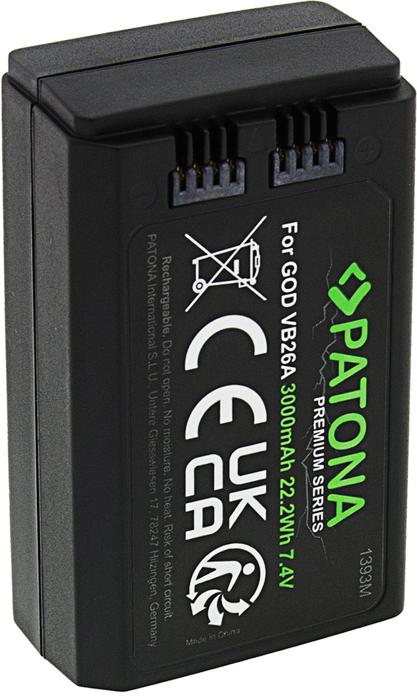 Bateria PATONA Premium do lampy błyskowej Godox VB26 VB26A V850III V1 z ogniwami Samsung