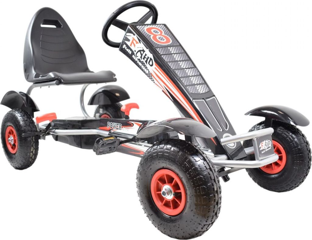 Super-Toys Gokart Mega na pedały, pompowane koła, do 60kg