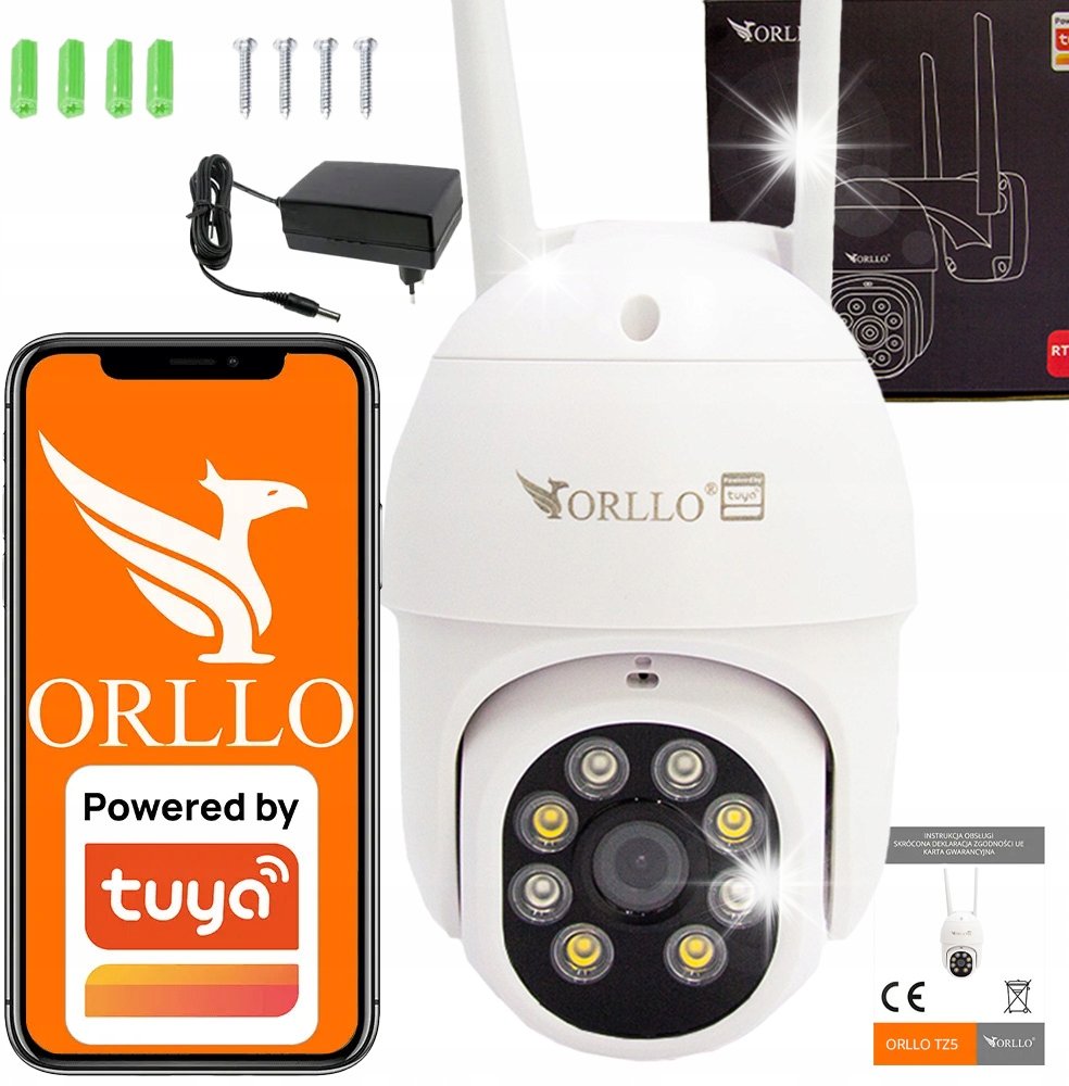 Kamera IP ORLLO Kamera IP Orllo TZ5 zewnętrzna obrotowa 5Mpx 4G SIM Tuya