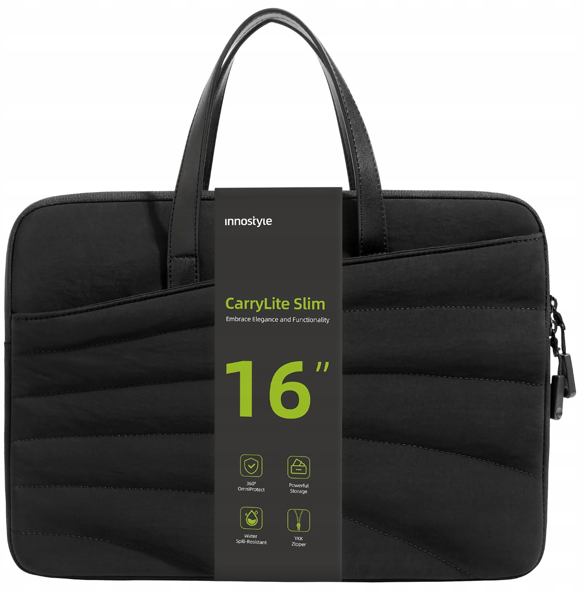 Torba Innostyle INNOSTYLE DAMSKA TORBA NA LAPTOPA 15 6 16 WODOODPORNA CARRYLITE SLIM CZARNA