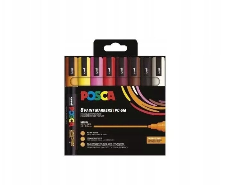 Posca PC-5M 8stk Ciepłe Kolory