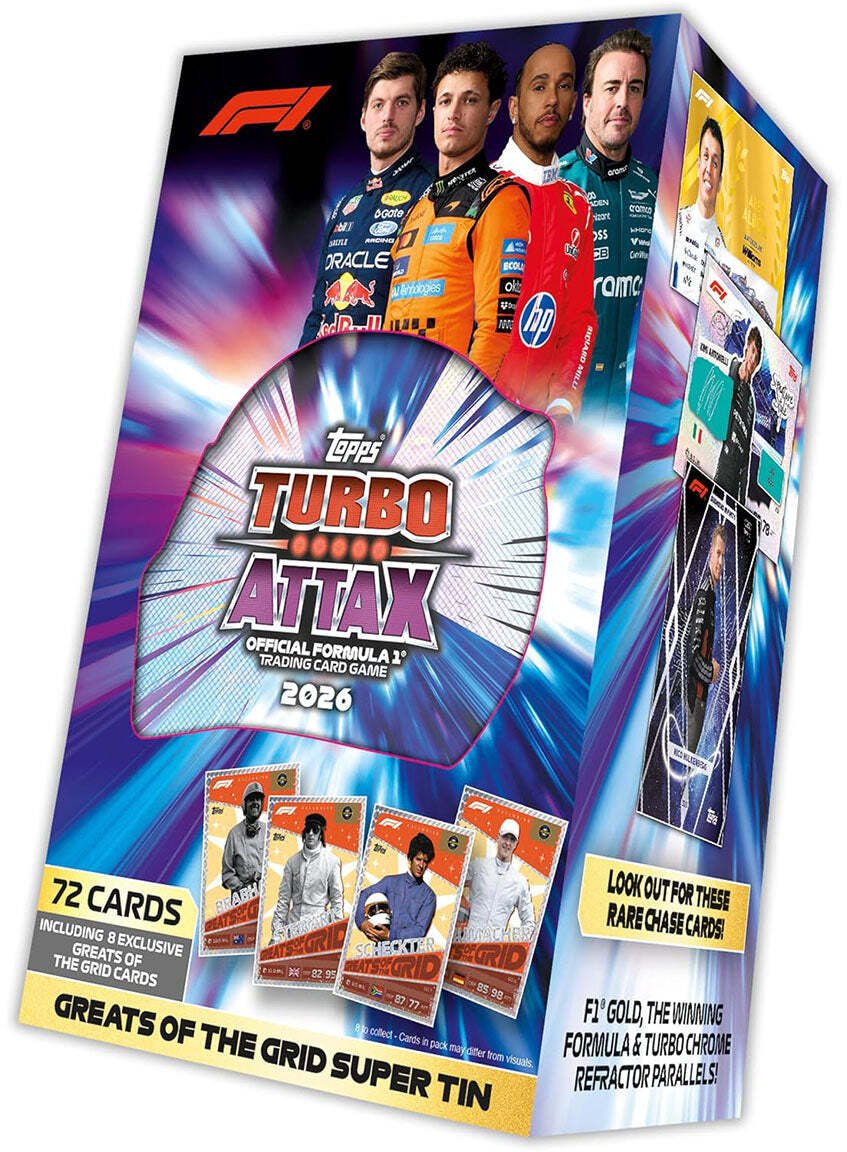 TOPPS FORMULA 1 Turbo ATTAX Super Tin (5053307084872)