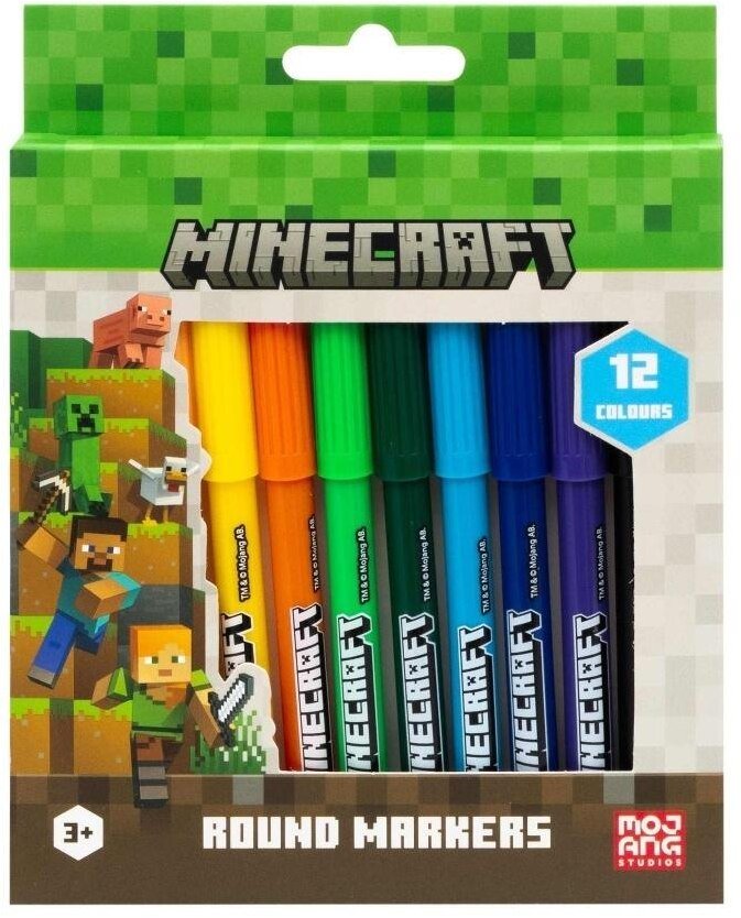 Astra Flamastry Minecraft 12 kolorów Edukamp (5901137247045)