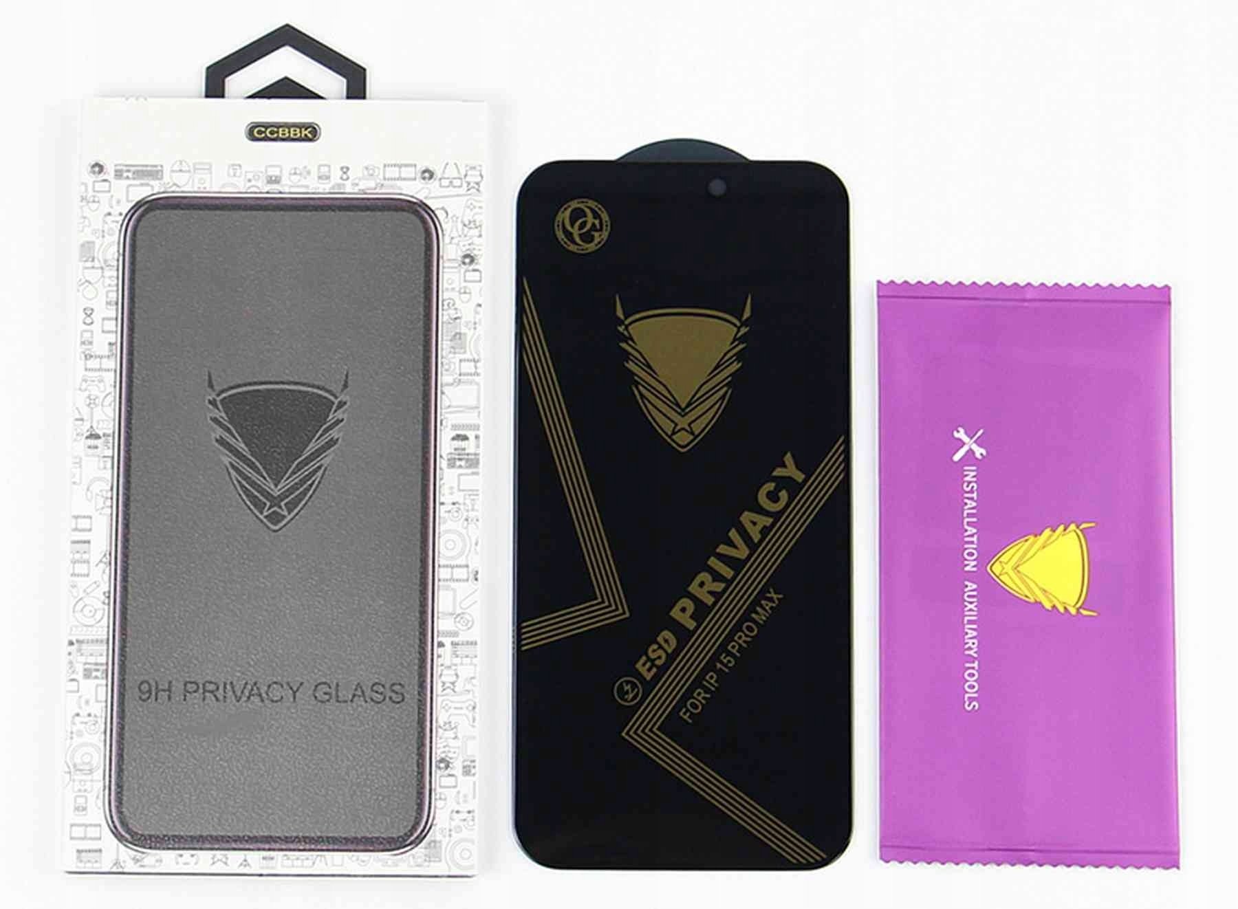 Szkło hartowane OG Premium Privacy do iPhone 16 Pro / 17