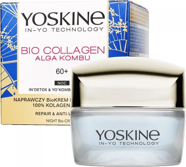 Yoskine Bio Collagen Alga Kombu 60* naprawczy na zmarszczki na noc 50ml
