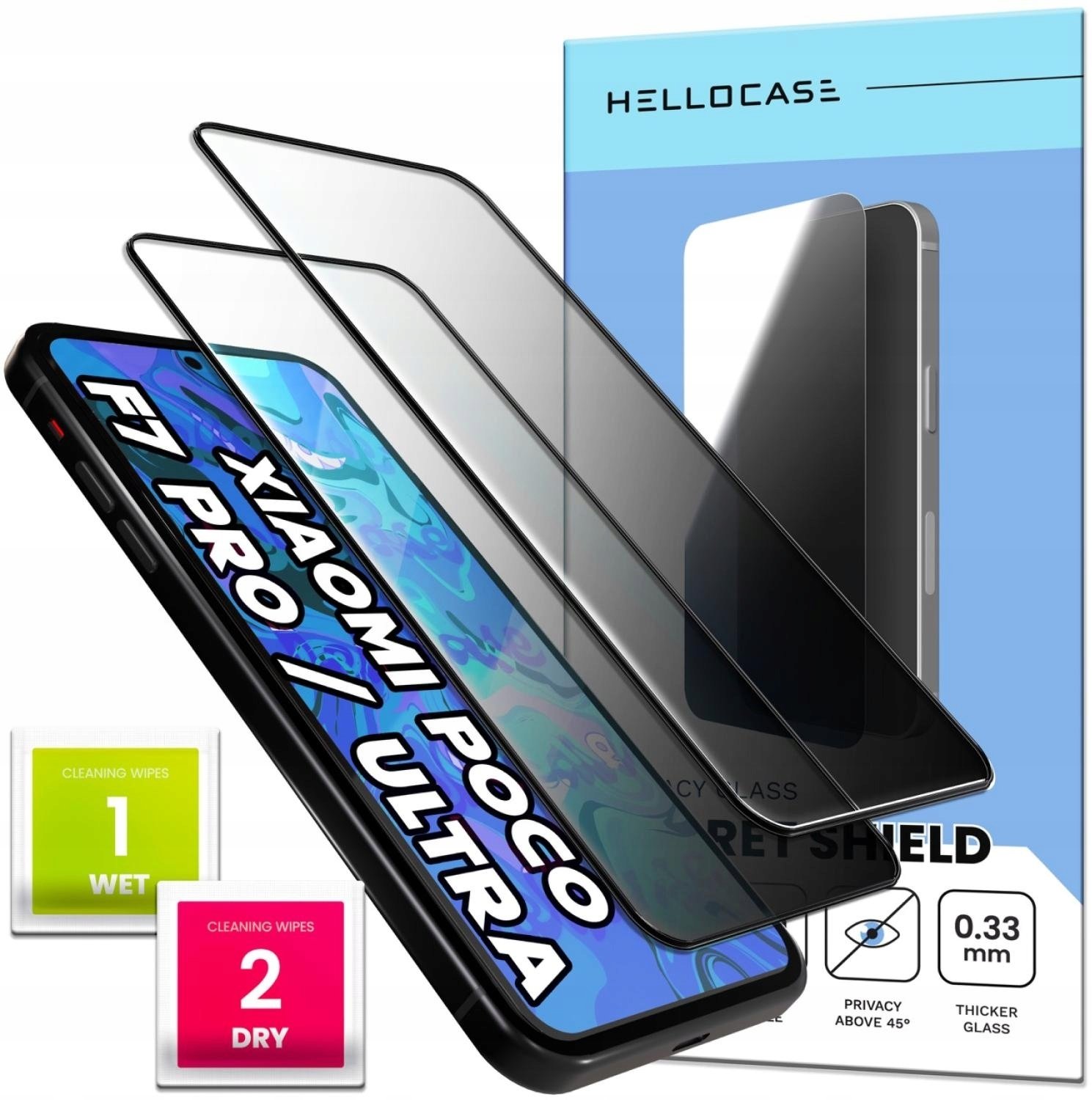 [2-PAK] Szkło Hartowane Do Xiaomi POCO F7 PRO / F7 ULTRA (Prywatyzujące)