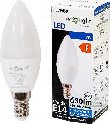 Ecolight Żarówka LED 7W E14 6500K 630Lm EC79450