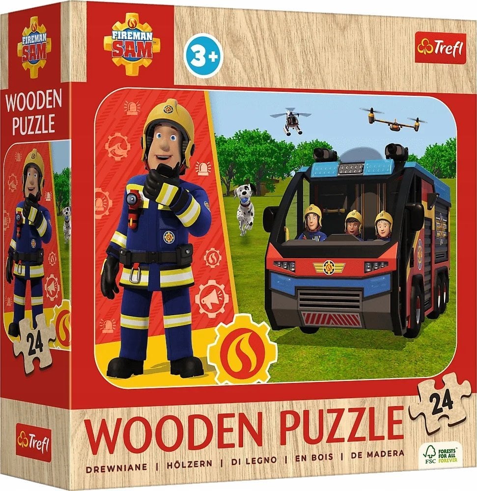 Trefl Puzzle drewniane Niesamowity Strażak Sam 24 elementy (20269)
