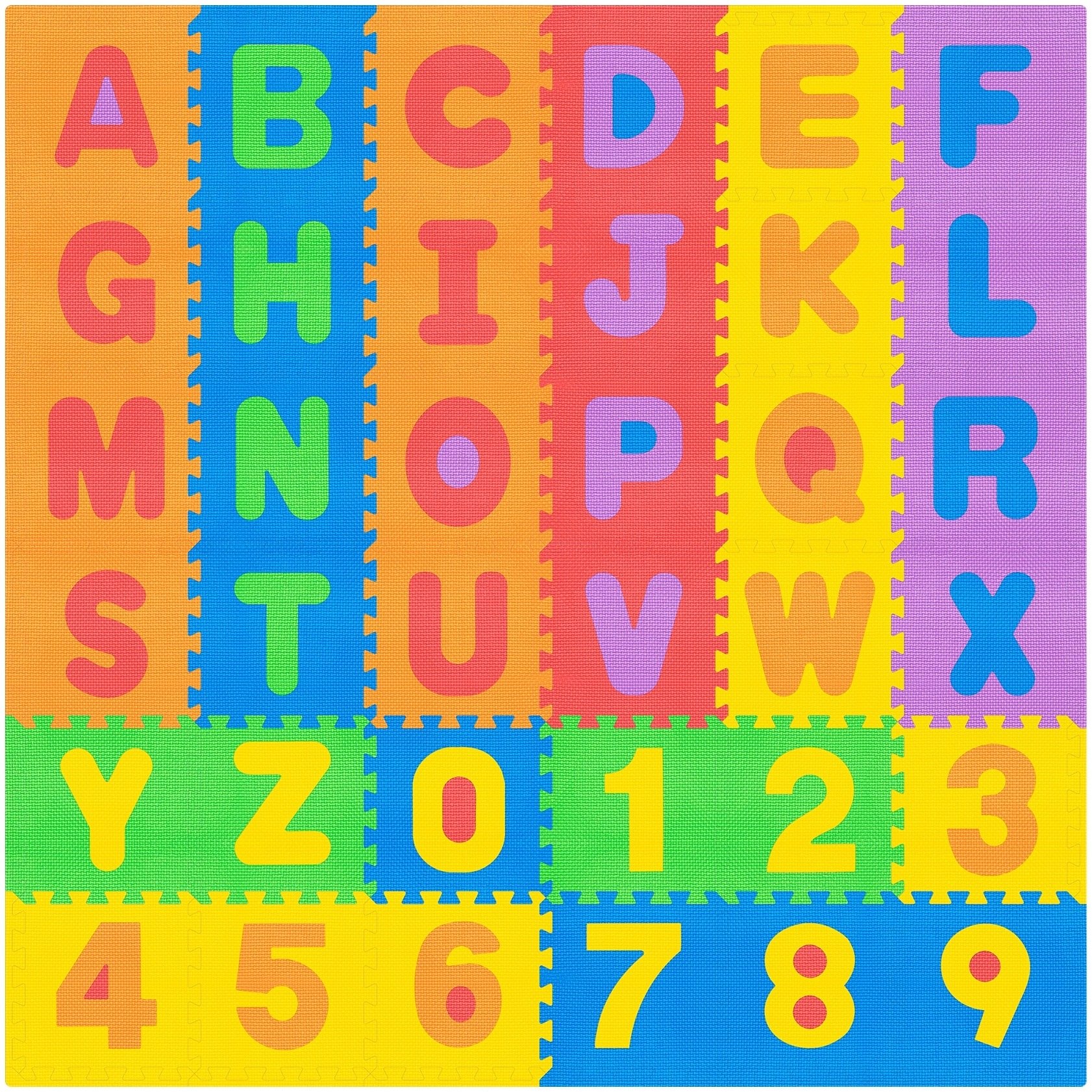 Rebel Mata edukacyjna dla dzieci, puzzle 180 x 180 cm, alfabet (RBY-2253-36)
