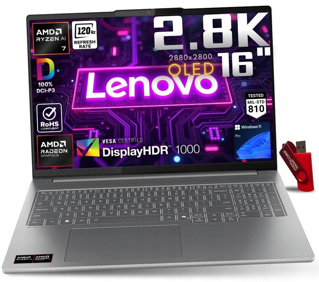 Lenovo IdeaPad Pro 5 Ryzen AI 7 32GB 1TB SSD 2.8K OLED 100% DCI-P3
