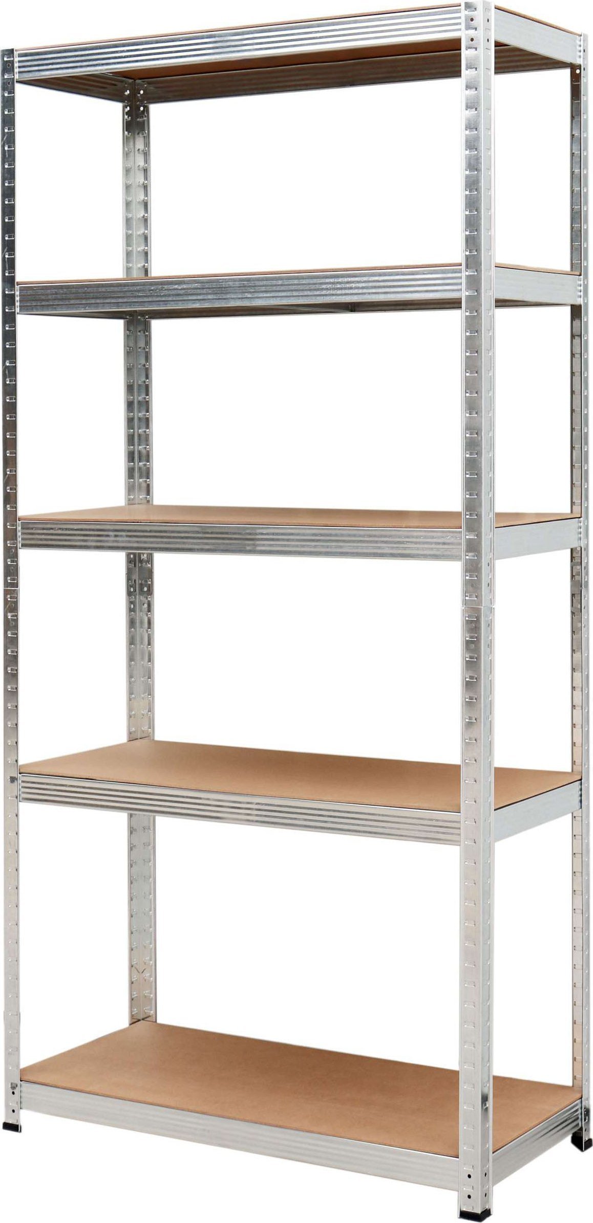 AWTools AWTOOLS REGAŁ 5 PÓŁEK 180x90x40 NOŚNOŚĆ 100KG / 3.3MM - WCISKANY SZYBKI MONTAŻ