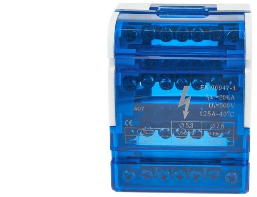 Blok rozdzielczy modułowy 4x7 zacisków 125A 500V VCX