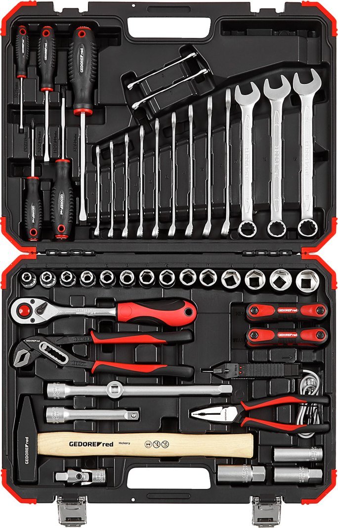 Gedore GEDORE red Socket Set 1/2 Auto Universal 61-pieces
