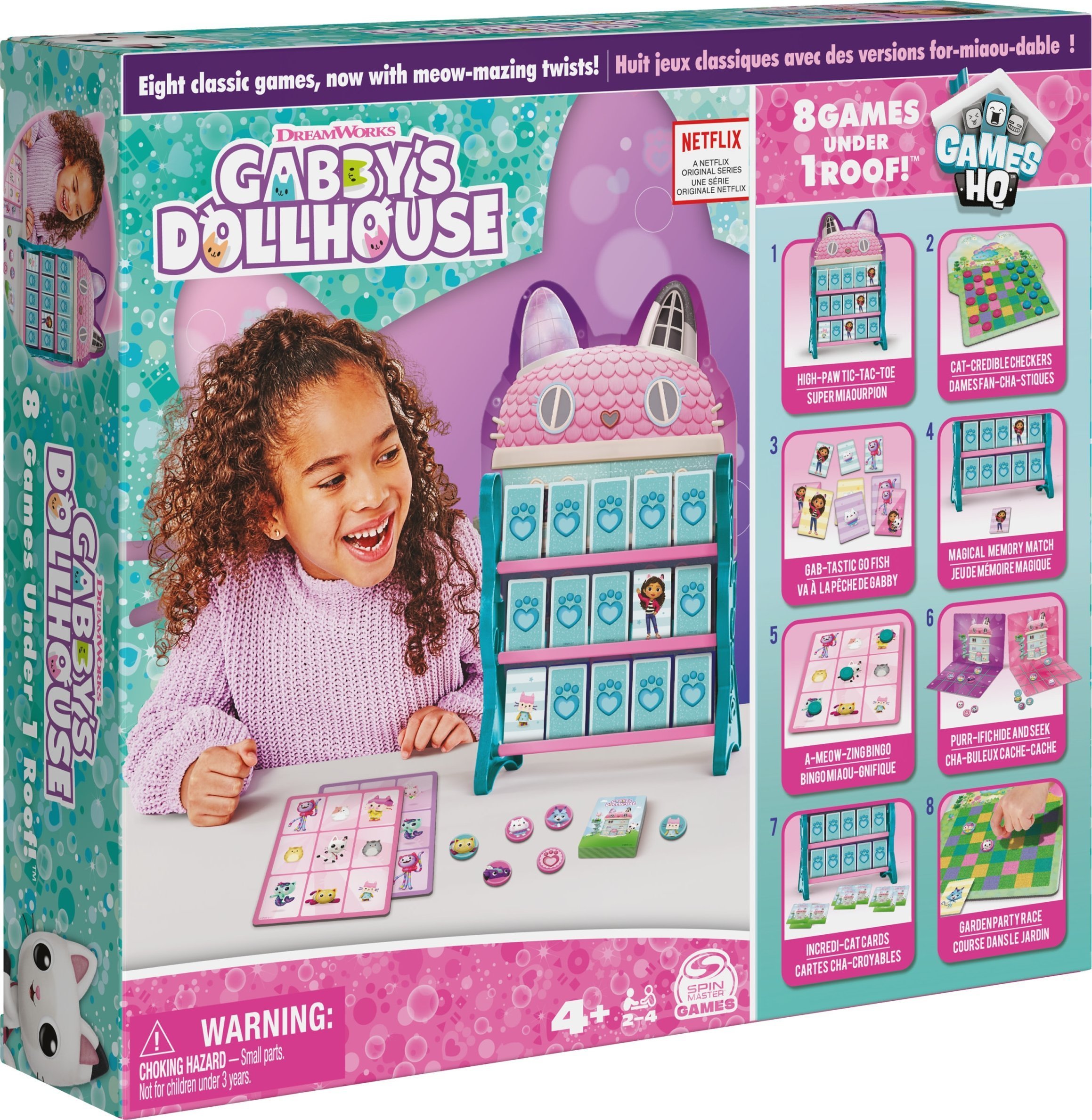 Spin Master Zestaw gier Koci Domek Gabi: 8 gier w 1