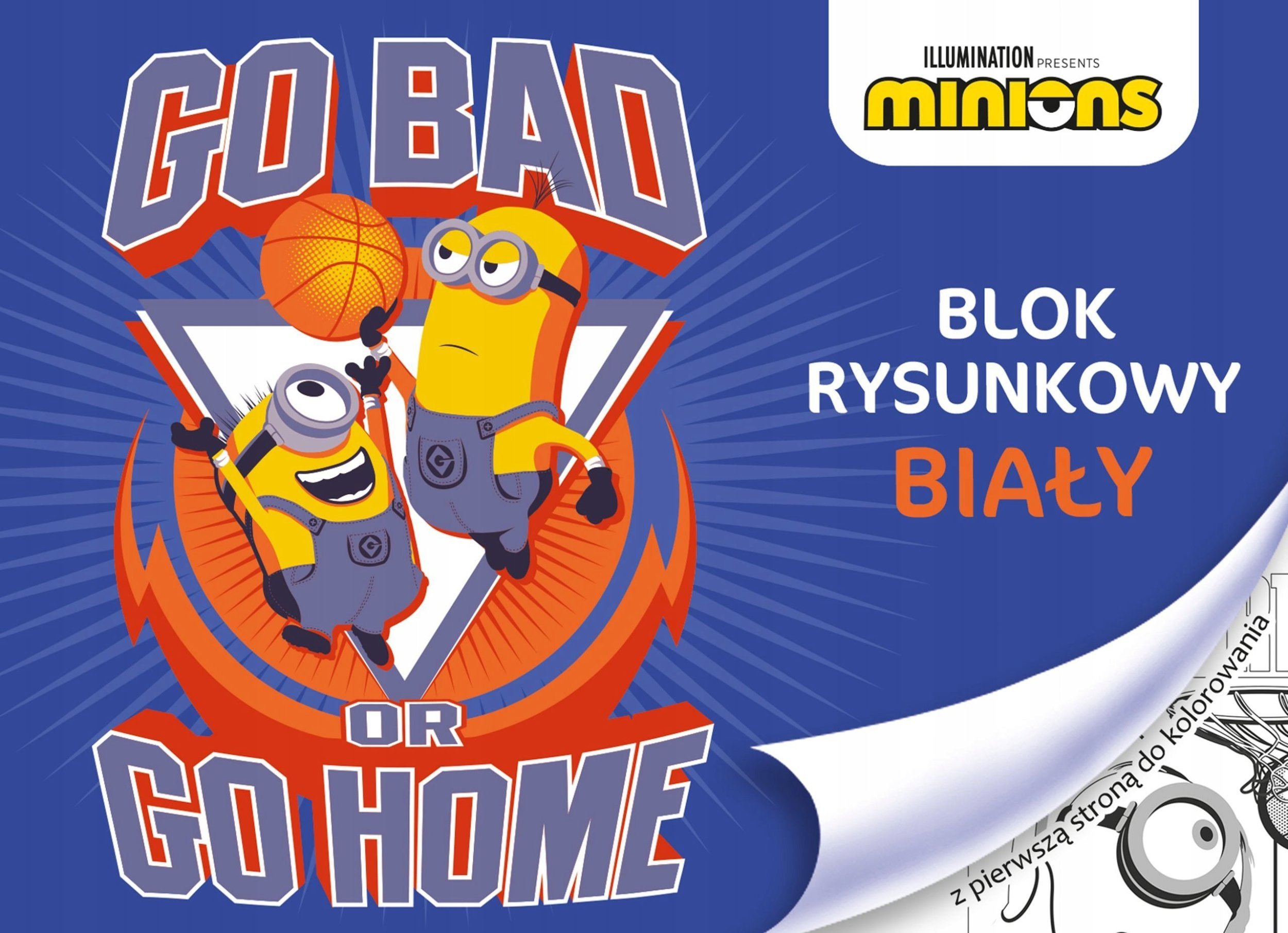 Teka Blok rysunkowy A4/20K biały Minionki