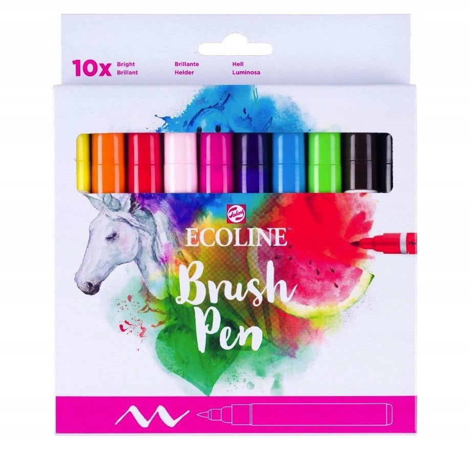 EcoLine Ecoline Brush Pen set Bright | 10 colours