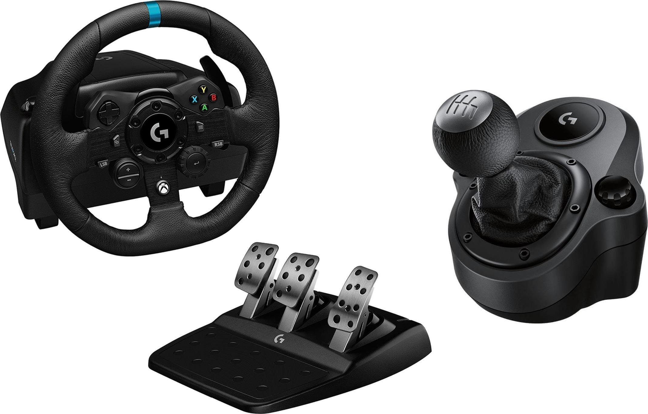 Kierownica Logitech G923 Xbox Series X|S/Xbox One/PC (941-000158) + Shifter G29, G920 Driving Force (941-000130)