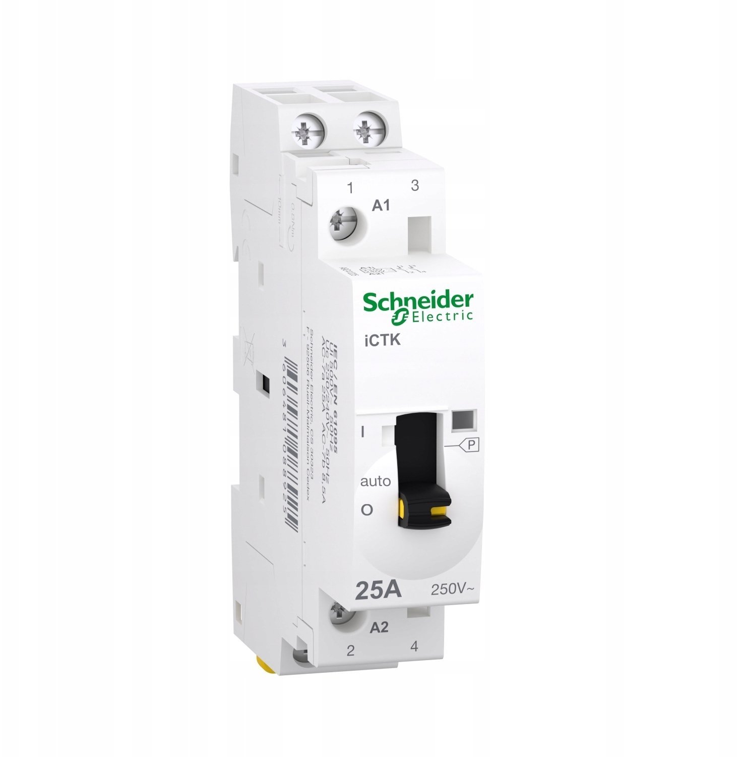 Schneider Stycznik modułowy z ręcznym sterowaniem, Acti9 iCTK50r-25-20-230 25A 2NO 5060Hz 230/240 VA...